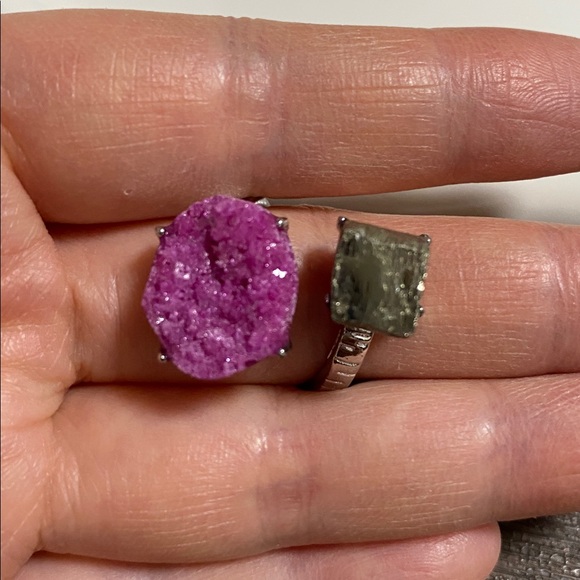 Ruby with pyrite statement ring - Picture 15 of 16